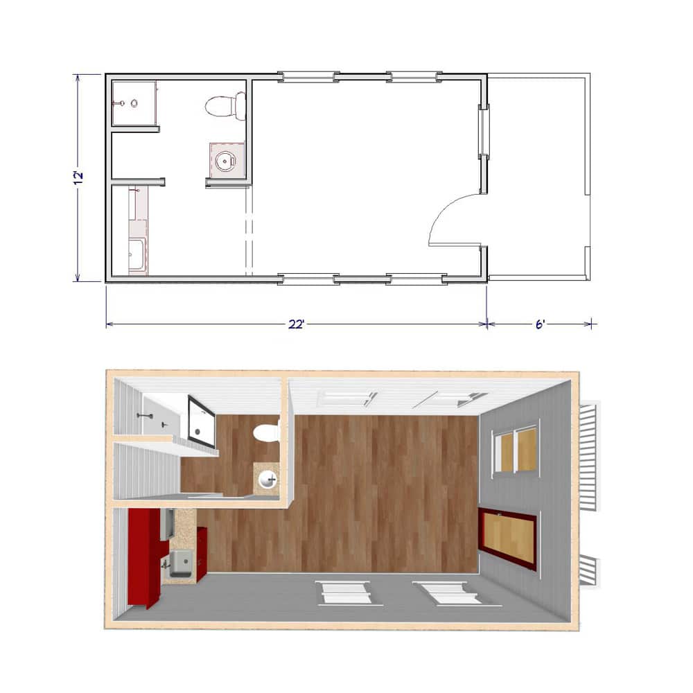 Wood home Drawing