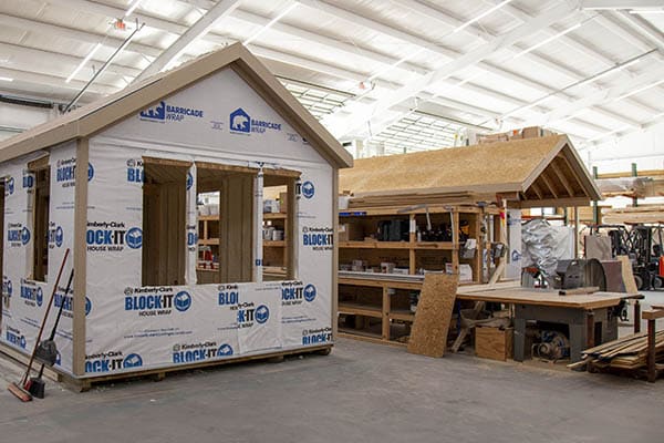 Modular homes are constructed in a factory with a controlled environment