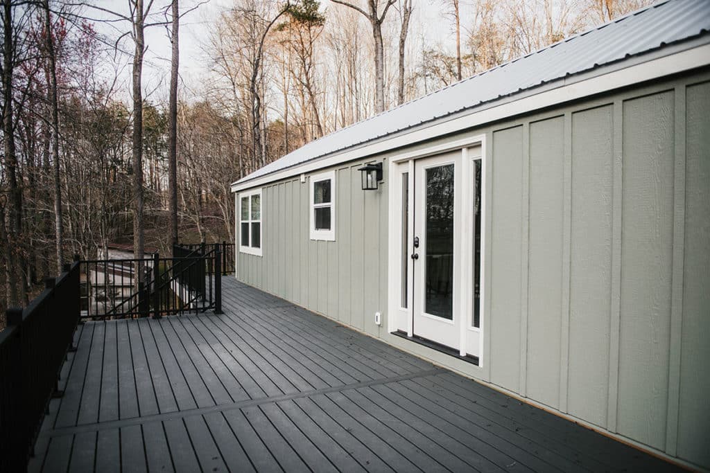 modular home with deck
