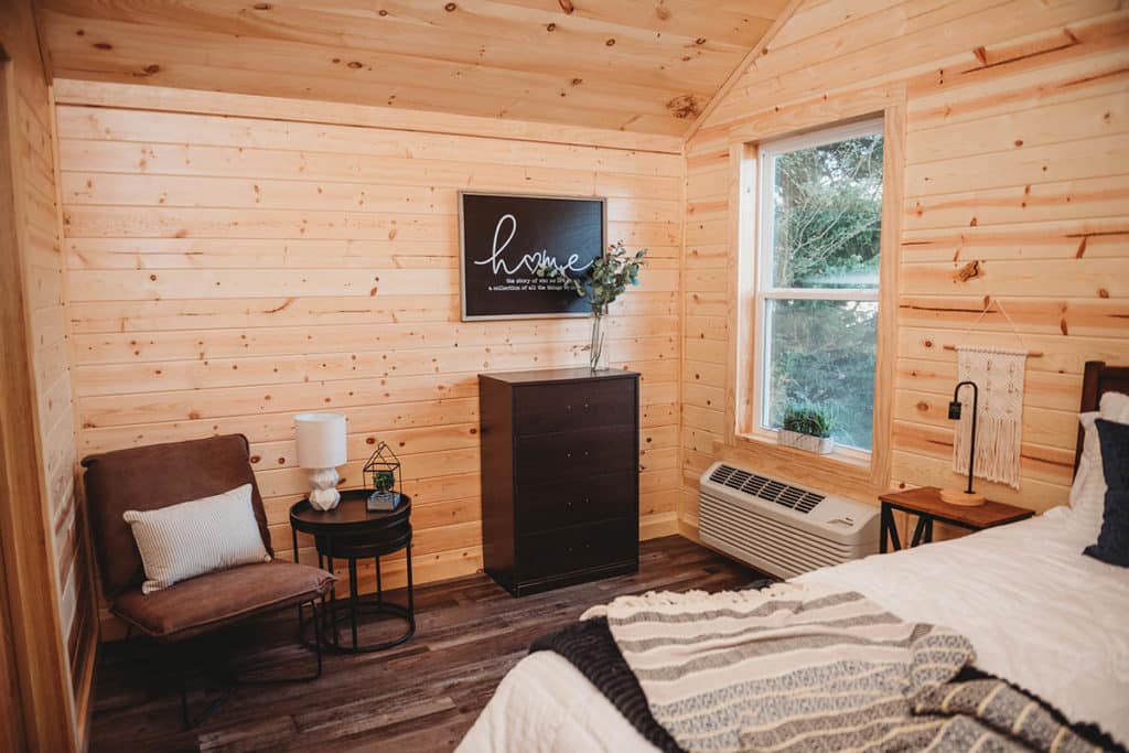 prebuilt cabin bedroom