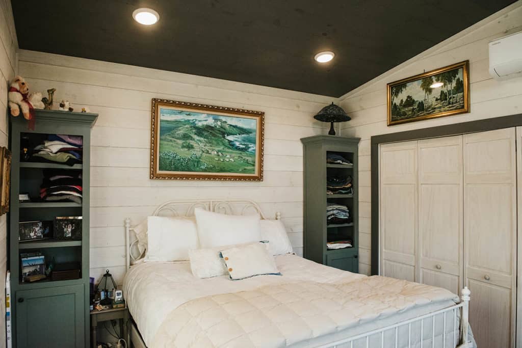 prefab cottage tiny home bedroom