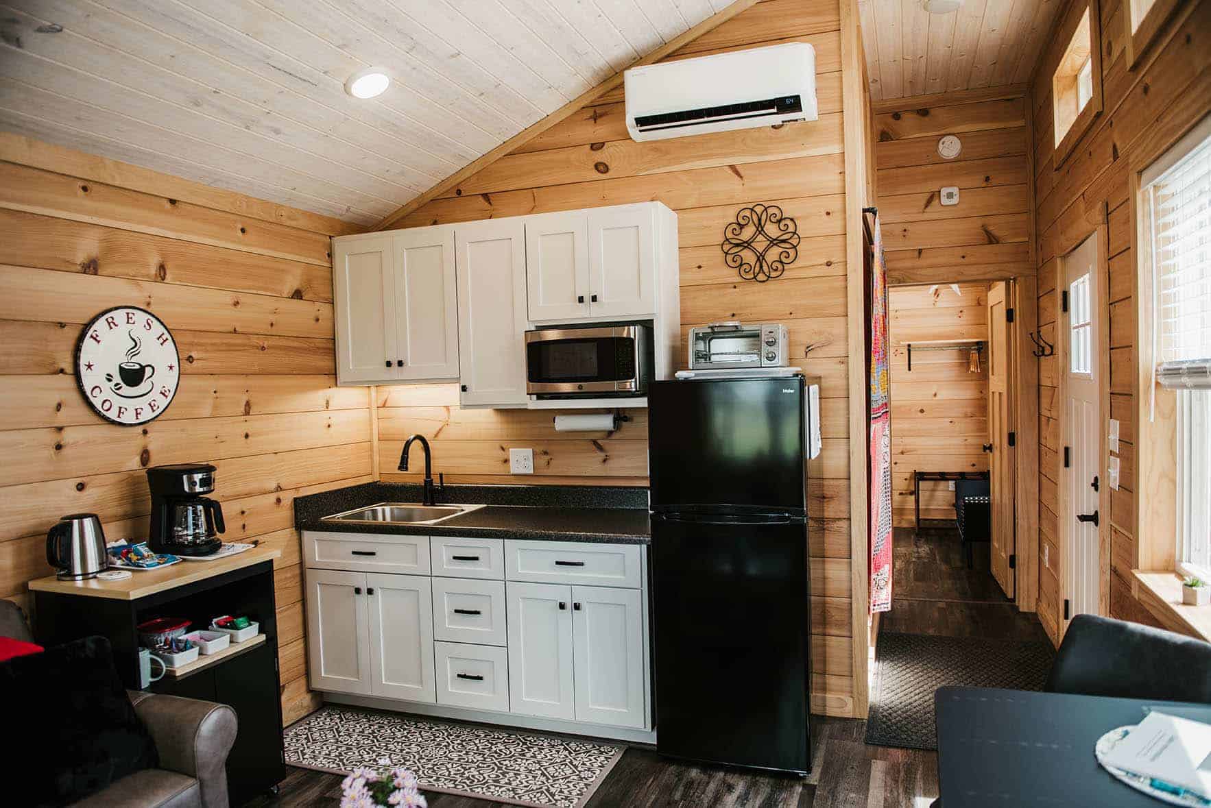 Prefab Tiny Home Log Cabin Kitchen
