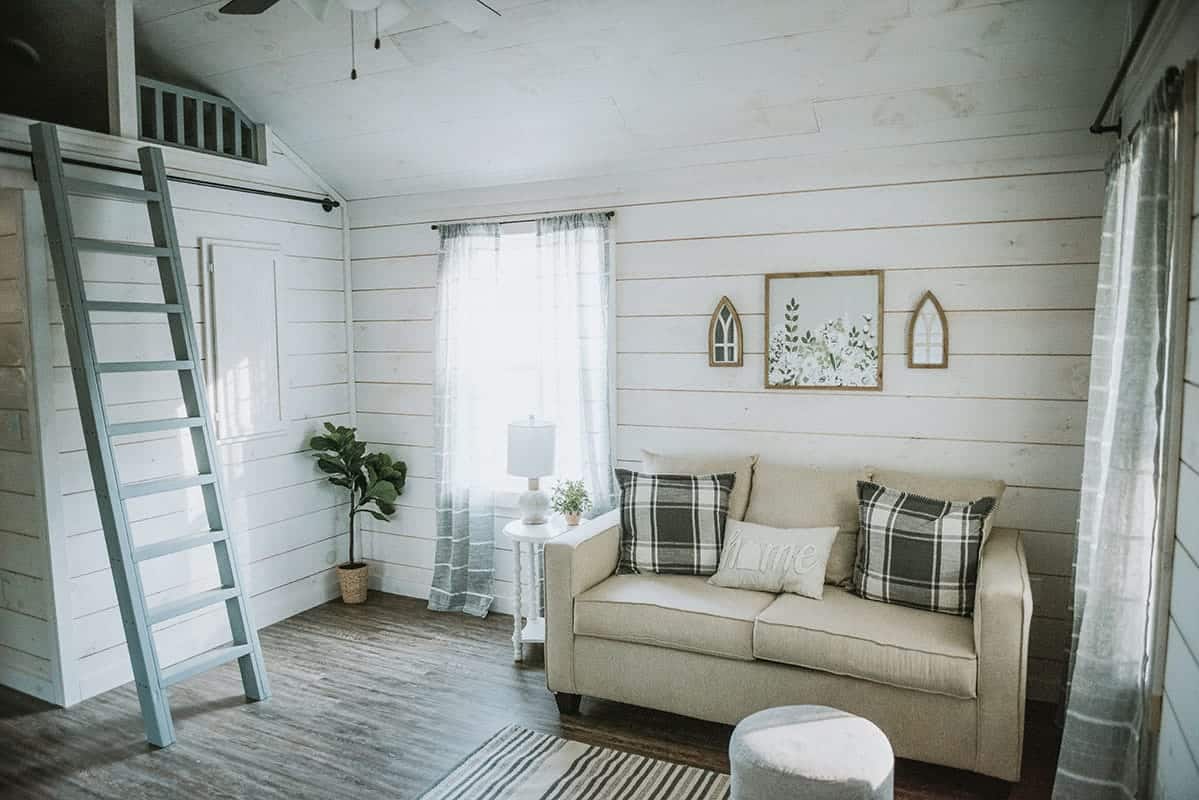 Prefab Log Cabin Tiny Home Living Room
